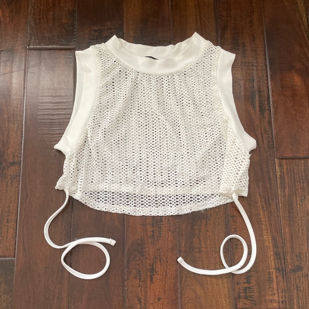 Incerun Open Knit Cropped Men’s Tank Top